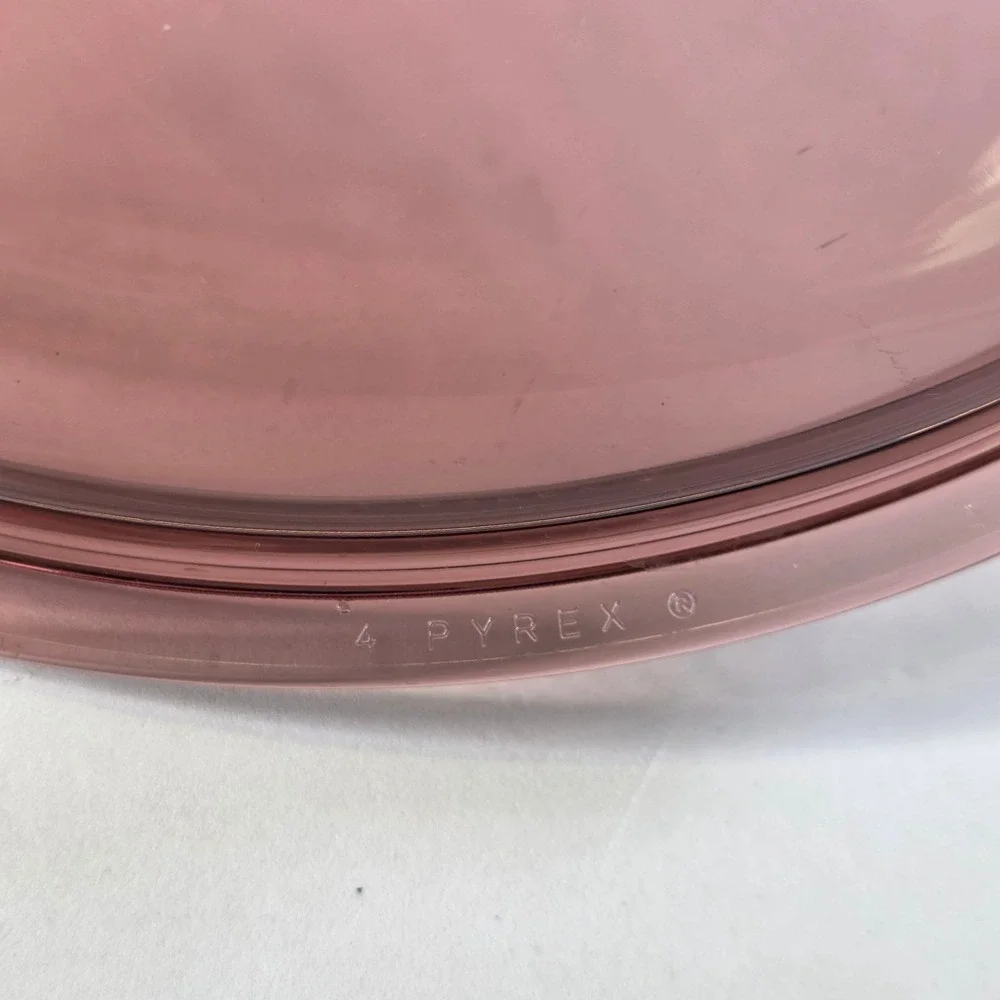 Corning Visions Cranberry Glass 5L Dutch Oven Casserole Teflon Bottom Pyrex Lid